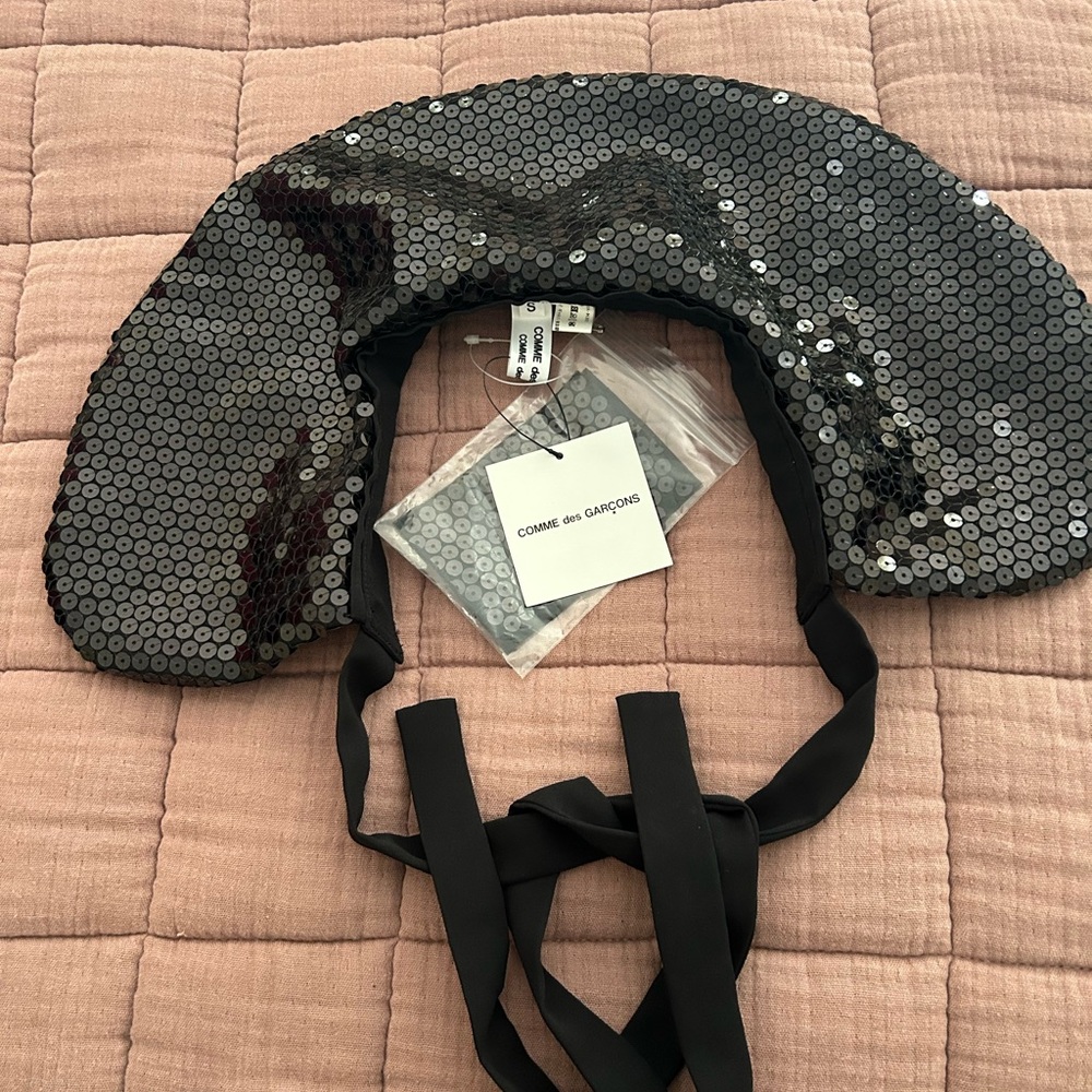Comme des Garcons Black Sequin Collar